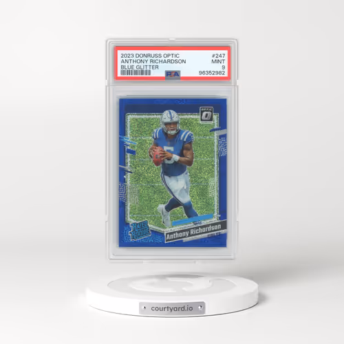 2023 Panini Donruss Optic #247 Anthony Richardson - Blue Glitter (PSA 9 MINT)