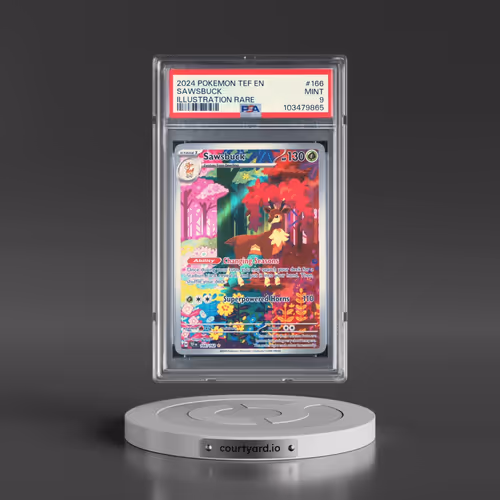 2024 Pokémon Tef EN-Temporal Forces #166 Sawsbuck - Illustration Rare (PSA 9 MINT)