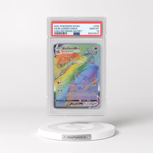 2021 Pokémon Sword & Shield Chilling Reign #200 Blaziken Vmax - Full Art Secret (PSA 10 GEM MINT)