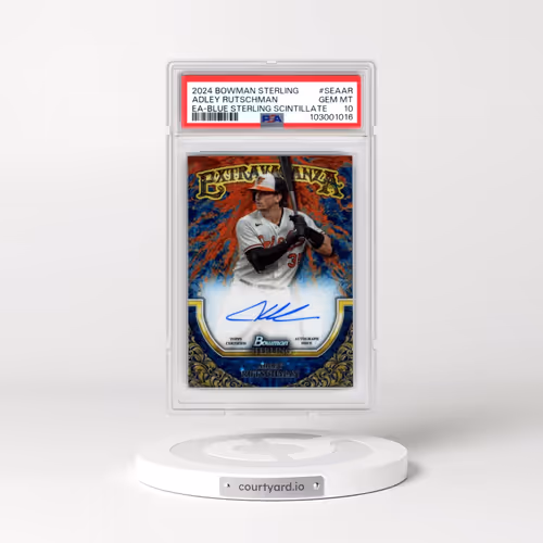 2024 Bowman Sterling Sterling Extravaganza Autographs #SEAAR Adley Rutschman - Blue Sterling Scintil