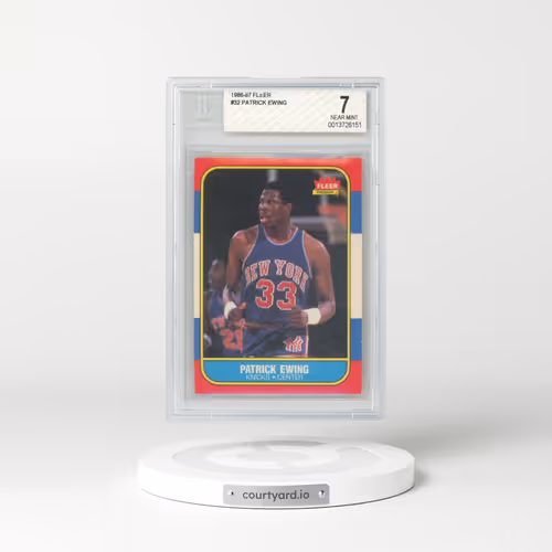 1986 Fleer #32 Patrick Ewing (BGS 7 NM)