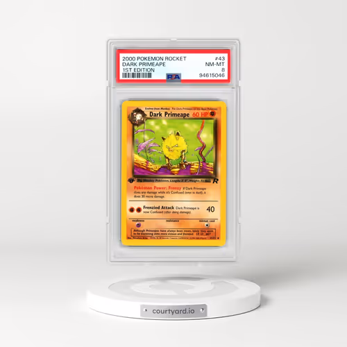 2000 Pokémon Rocket #43 Dark Primeape - 1st Edition (PSA 8 NM-MT)