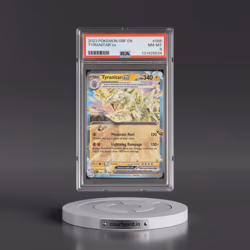 2023 Pokémon Obf EN-Obsidian Flames #066 Tyranitar EX - Holo (PSA 8 NM-MT)