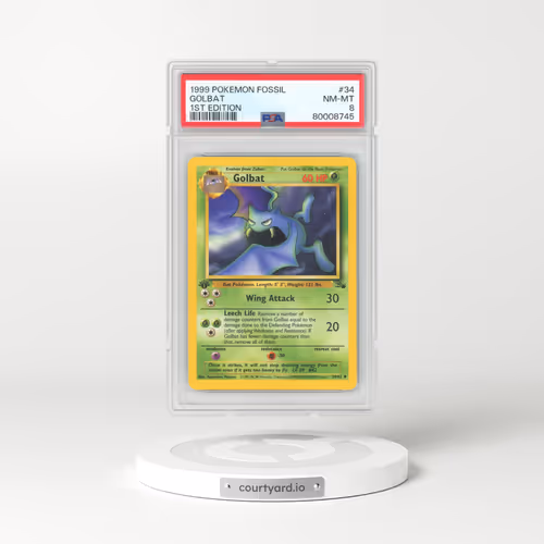 1999 Pokémon Fossil #34 Golbat - 1st Edition (PSA 8 NM-MT)