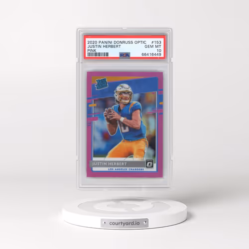 2020 Panini Donruss Optic #153 Justin Herbert - Pink (PSA 10 GEM MINT)