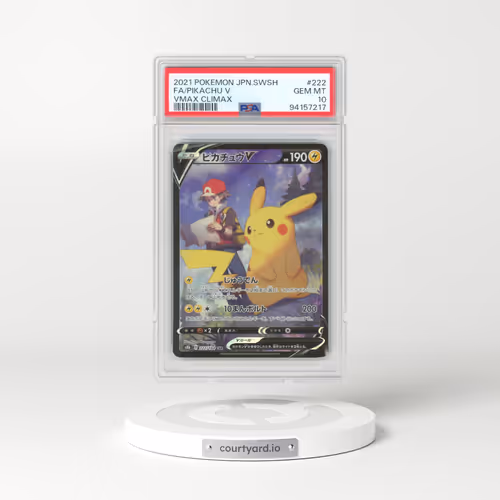 2021 Pokémon Sword & Shield Vmax Climax #222 Pikachu V - Holo Full Art (PSA 10 GEM MINT)