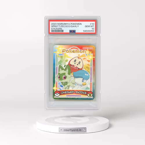 2023 Marumiya Pokémon Stickers #10 Fuecoco/Quaxly/Sprigatito (PSA 10 GEM MINT)