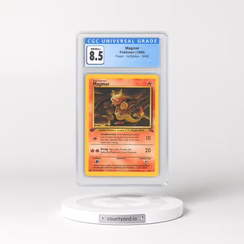 1999 Fossil #39 Magmar - 1st Edition (CGC 8.5 NM-MT+)