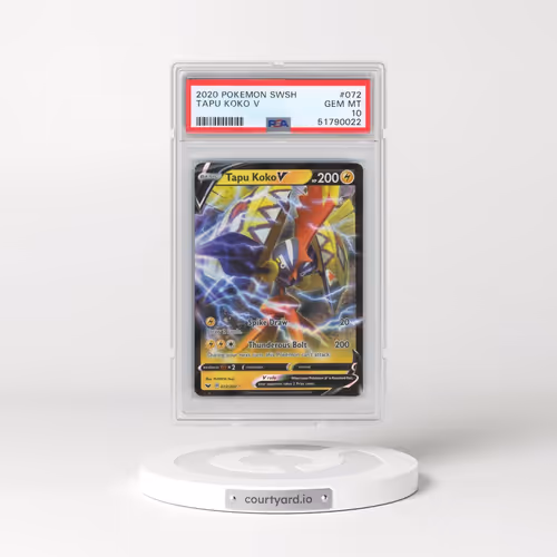 2020 Pokémon Sword & Shield #072 Tapu Koko V - Holo (PSA 10 GEM MINT)