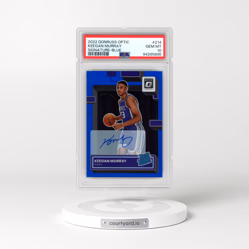 2022 Panini Donruss Optic #214 Keegan Murray - Signature-Blue (PSA 10 GEM MINT)