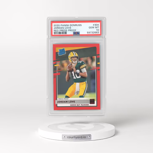 2020 Panini Donruss #304 Jordan Love - Red Press Proof (PSA 10 GEM MINT)