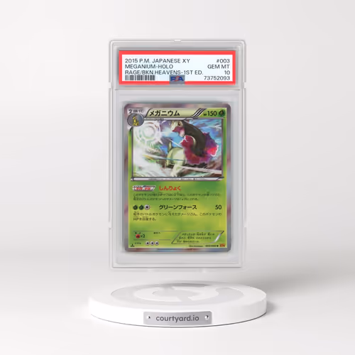2015 Pokémon XY Rage of the Broken Heavens #003 Meganium - 1st Edition Holo (PSA 10 GEM MINT)