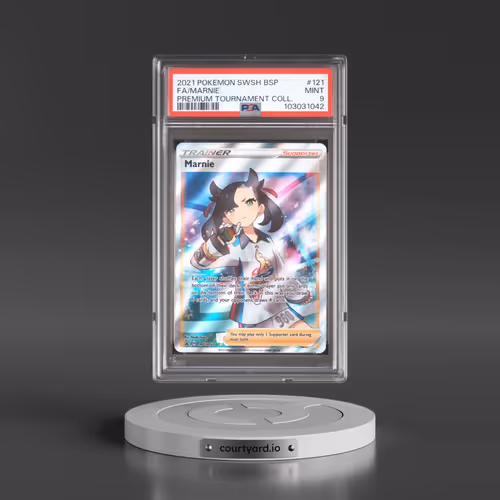 2021 Pokémon Swsh Black Star Promo #121 Marnie - Full Art Marnie Premium Tournament Collection (PSA 9 MINT)