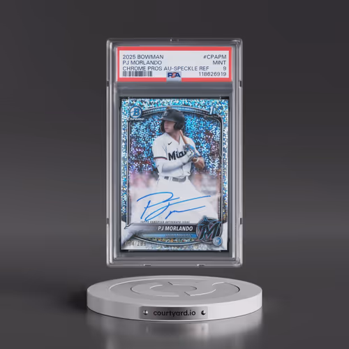 2025 Bowman Chrome Prospect Autographs #CPAPM PJ Morlando - Speckle Refractor (PSA 9 MINT)