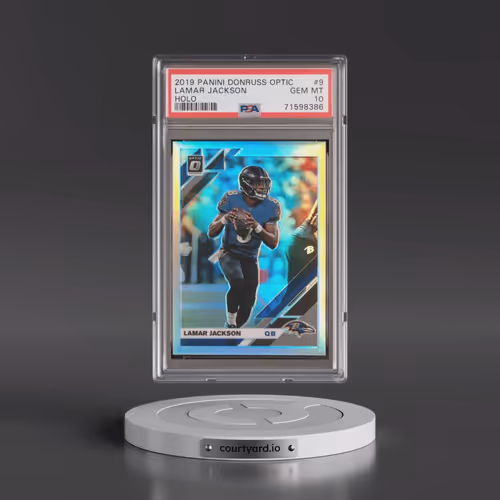 2019 Panini Donruss Optic #9 Lamar Jackson - Holo (PSA 10 GEM MINT)