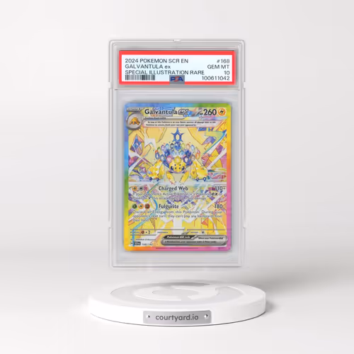 2024 Pokémon Scr EN-Stellar Crown #168 Galvantula EX - Holo Special Illustration Rare (PSA 10 GEM MI