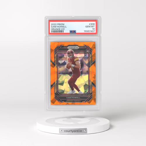 2022 Panini Prizm #306 Sam Howell - Orange Ice (PSA 10 GEM MINT)