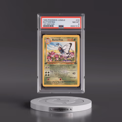 1999 Pokémon Jungle #33 Butterfree - 1st Edition (PSA 8 NM-MT)
