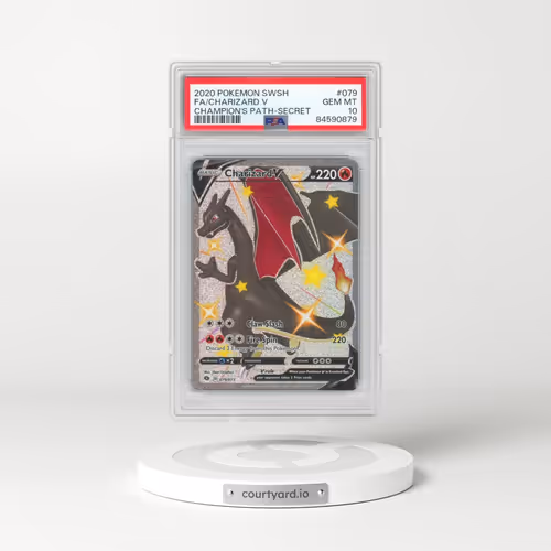 2020 Pokémon Sword & Shield Champion's Path #079 Charizard V - Holo Full Art Secret (PSA 10 GEM MINT)