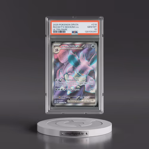 2025 Pokémon Dri EN-Destined Rivals #216 Team Rocket's Nidoking EX - Holo Ultra Rare (PSA 10 GEM MIN