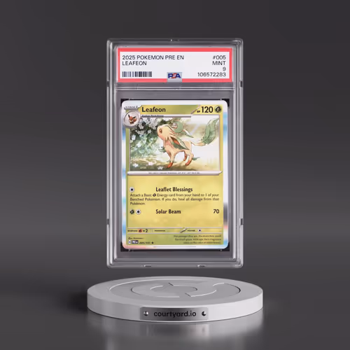 2025 Pokémon Pre EN-Prismatic Evolutions #005 Leafeon (PSA 9 MINT)