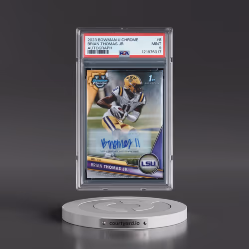 2023 Bowman University Chrome #8 Brian Thomas Jr. - Autograph (PSA 9 MINT)