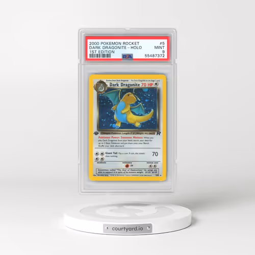 2000 Pokémon Rocket #5 Dark Dragonite - 1st Edition Holo (PSA 9 MINT)
