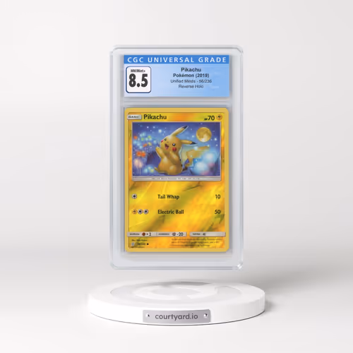 2019 Unified Minds #56/236 Pikachu - Reverse Holo (CGC 8.5 NM-MT+)