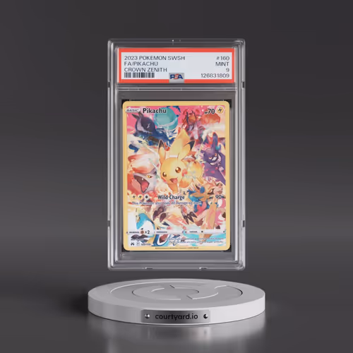 2023 Pokémon Sword and Shield Crown Zenith #160 Pikachu - Full Art (PSA 9 MINT)