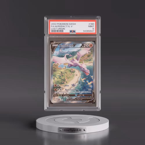 2022 Pokémon Sword & Shield Lost Origin #180 Aerodactyl V - Holo Full Art (PSA 9 MINT)