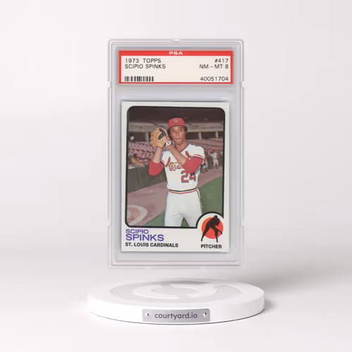 1973 Topps #417 Scipio Spinks (PSA 8 NM-MT)