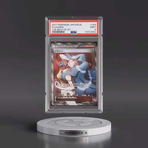 2017 Pokémon the Best of XY #183 Karen - Full Art (PSA 9 MINT)