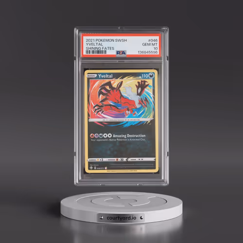 2021 Pokémon Sword & Shield Shining Fates #046 Yveltal (PSA 10 GEM MINT)
