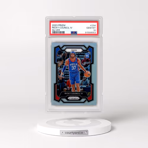 2023 Panini Prizm #294 Ricky Council IV - Silver Prizm (PSA 10 GEM MINT)