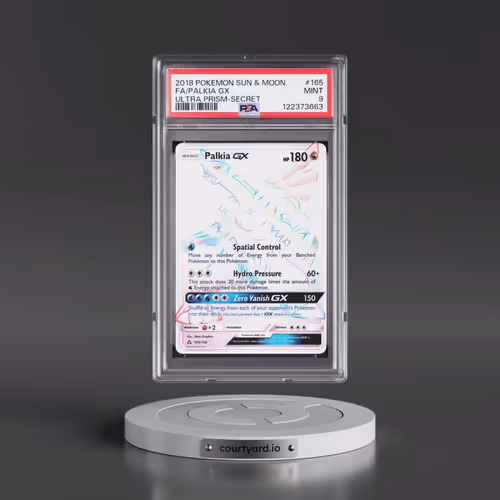 2018 Pokémon Sun & Moon Ultra Prism #165 Palkia GX - Holo Full Art Secret (PSA 9 MINT)