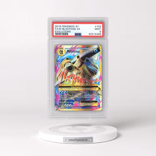 2016 Pokémon XY Evolutions #102 M Blastoise EX - Holo Full Art (PSA 9 MINT)