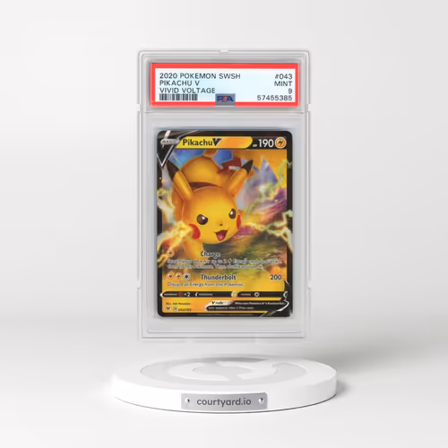 2020 Pokémon Sword & Shield Vivid Voltage #043 Pikachu V - Holo (PSA 9 MINT)