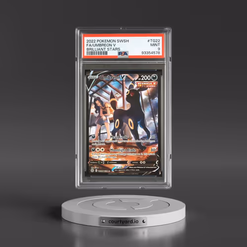 2022 Pokémon Sword & Shield Brilliant Stars #TG22 Umbreon V - Holo Full Art (PSA 9 MINT)