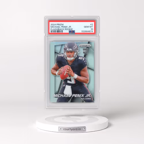 2024 Panini Prizm Prizm Flashback Rookie #2 Michael Penix Jr. (PSA 10 GEM MINT)