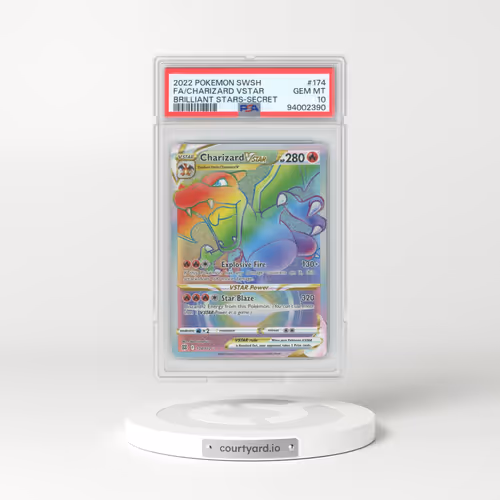 2022 Pokémon Sword & Shield Brilliant Stars #174 Charizard Vstar - Full Art Secret (PSA 10 GEM MINT)