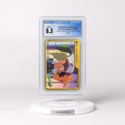 2000 Gold and Silver Anime Series #76 Chikorita and Pikachu - Part 2 (CGC 8.5 NM-MT+)