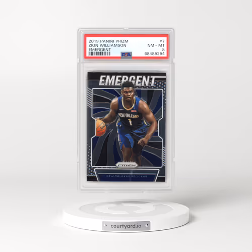 2019 Panini Prizm Emergent #7 Zion Williamson (PSA 8 NM-MT)