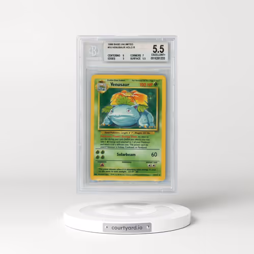 1999 Base Set #15 Venusaur - Holo (BGS 5.5 EX+)