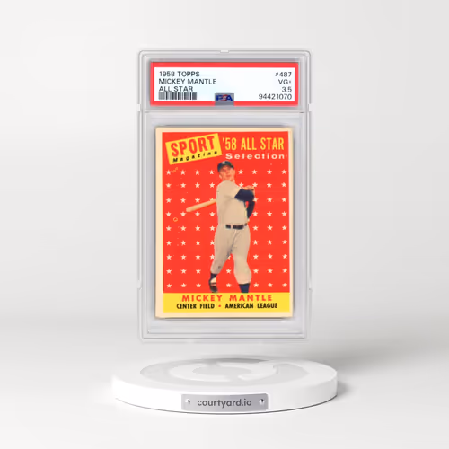 1958 Topps #487 Mickey Mantle - All Star (PSA 3.5 VG+)