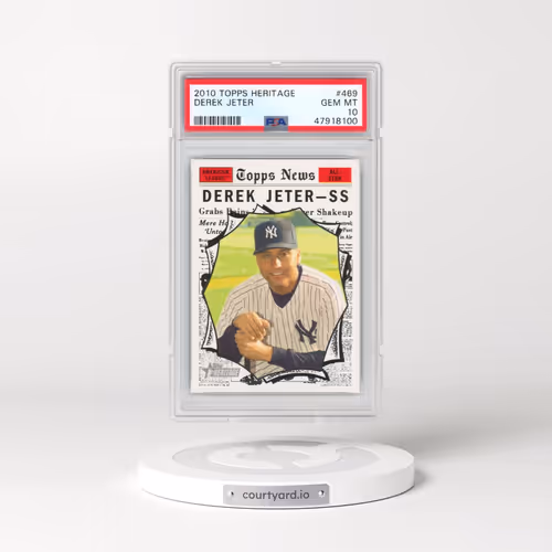 2010 Topps Heritage #469 Derek Jeter (PSA 10 GEM MINT)