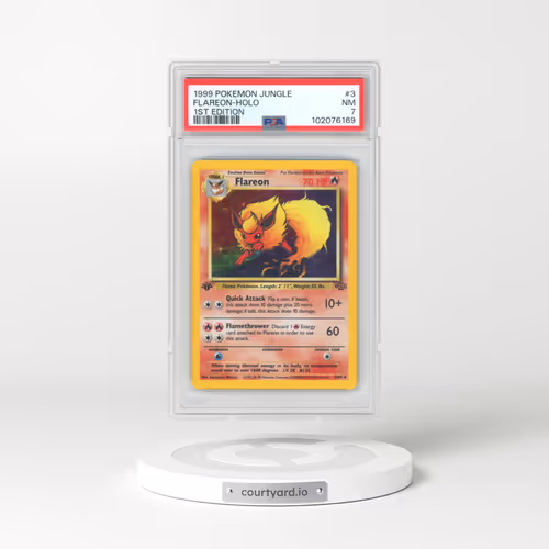 1999 Pokémon Jungle #3 Flareon - 1st Edition Holo (PSA 7 NM)
