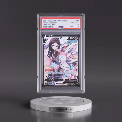 2021 Pokémon Sword & Shield Vmax Climax #231 Sylveon V - Holo Full Art (PSA 10 GEM MINT)