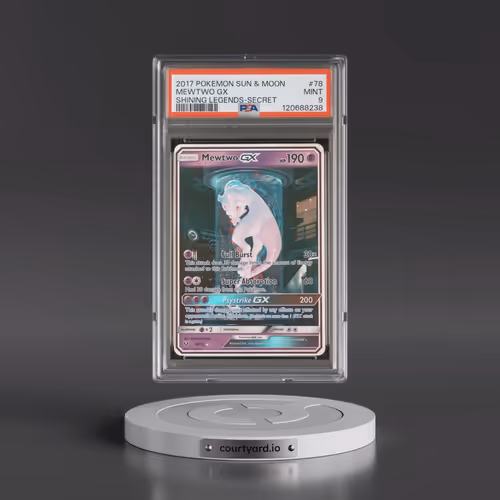 2017 Pokémon Sun & Moon Shining Legends #78 Mewtwo GX - Holo Secret (PSA 9 MINT)