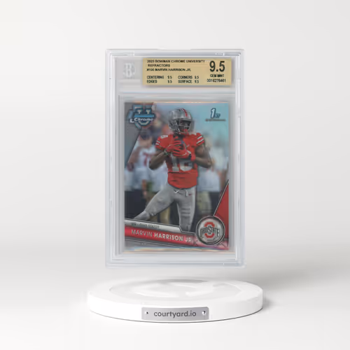 2023 Bowman University Chrome #100 Marvin Harrison Jr. - Refractor (BGS 9.5 GEM MINT)
