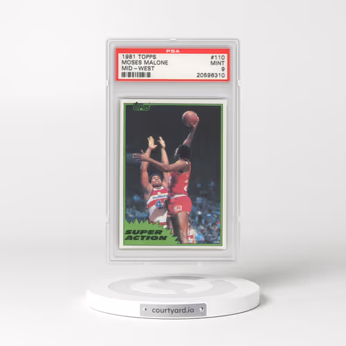 1981 Topps #110 Moses Malone - Mid-West (PSA 9 MINT)